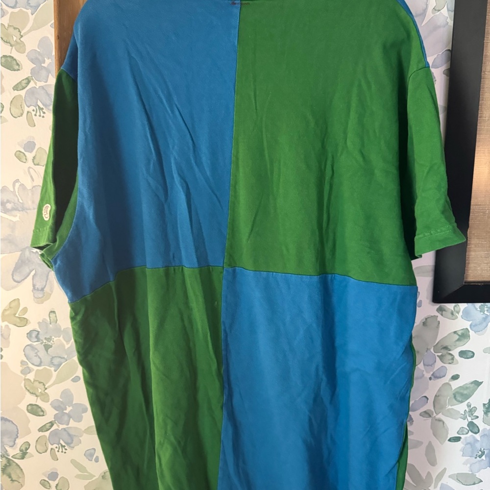 Todd Snyder Green and Blue color block Short Sleeve Tee